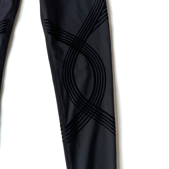 Fanka Womens M Body Scupt Full Length Legging Back Reversible Compression Velour - Picture 3 of 5